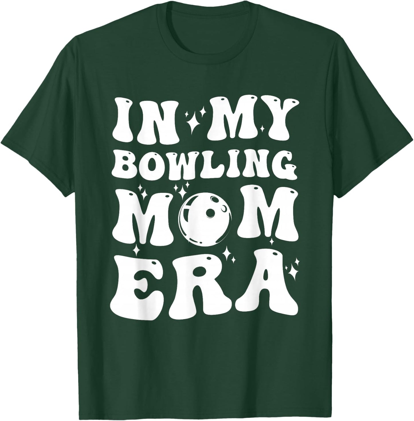In My Bowling Mom Era Groovy Funny Mama Mothers Day T-Shirt - T-Shirt | Forest