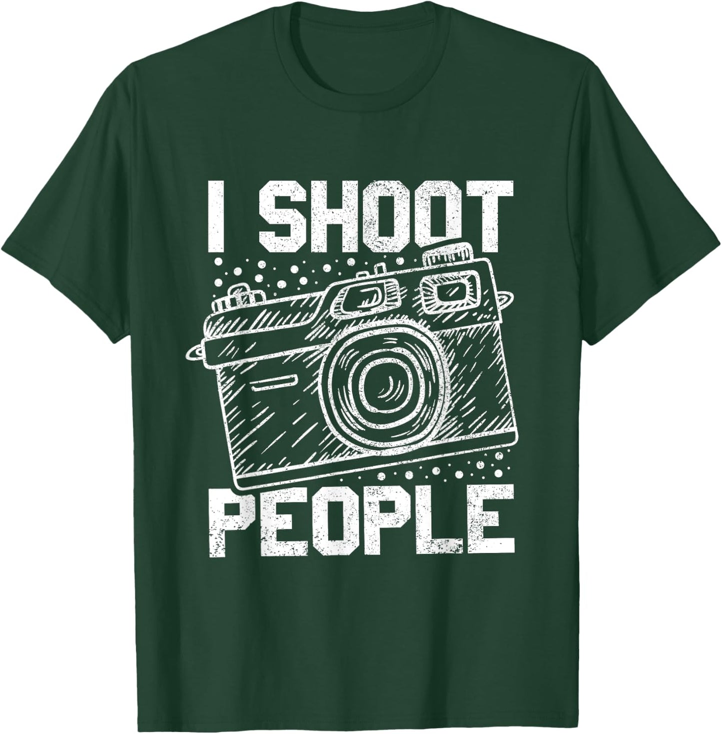 Funny "I shoot people (with a camera)" - Photography T-Shirt - T-Shirt | Forest
