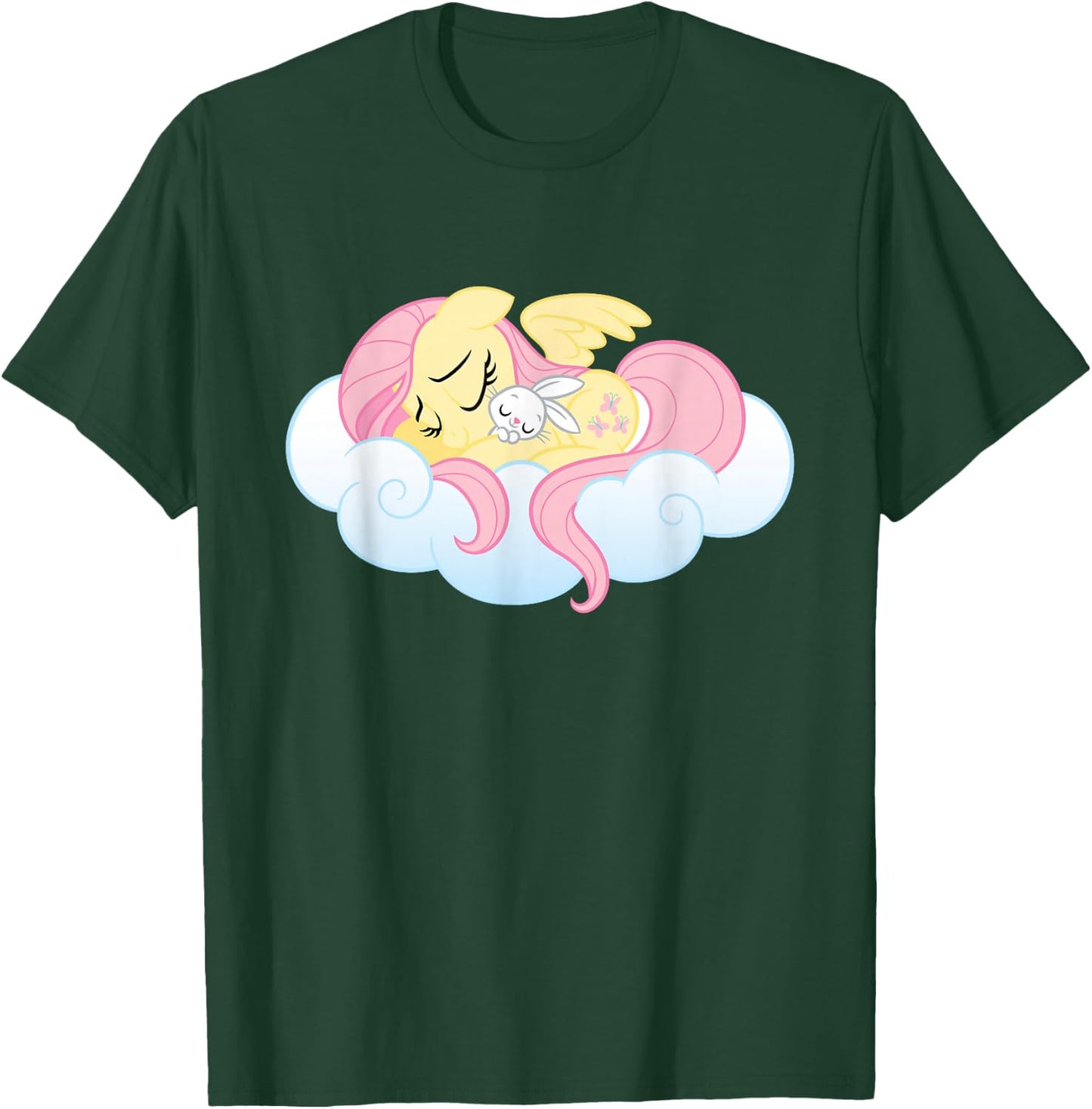 My Little Pony Fluttershy and Angel Bunny Sleeping T-Shirt - T-Shirt | Forest