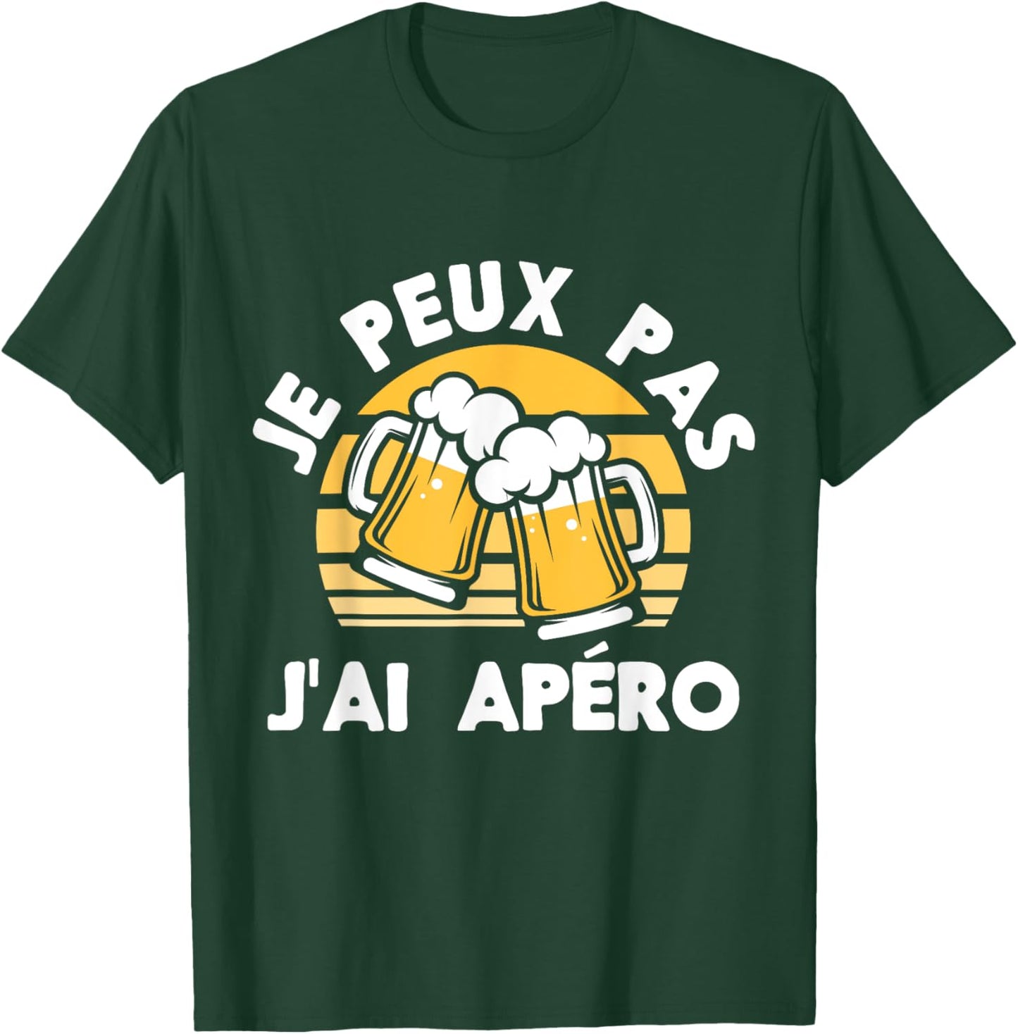 Je Peux Pas J'ai Aperitif Funny Beer Man T-Shirt - T-Shirt | Forest