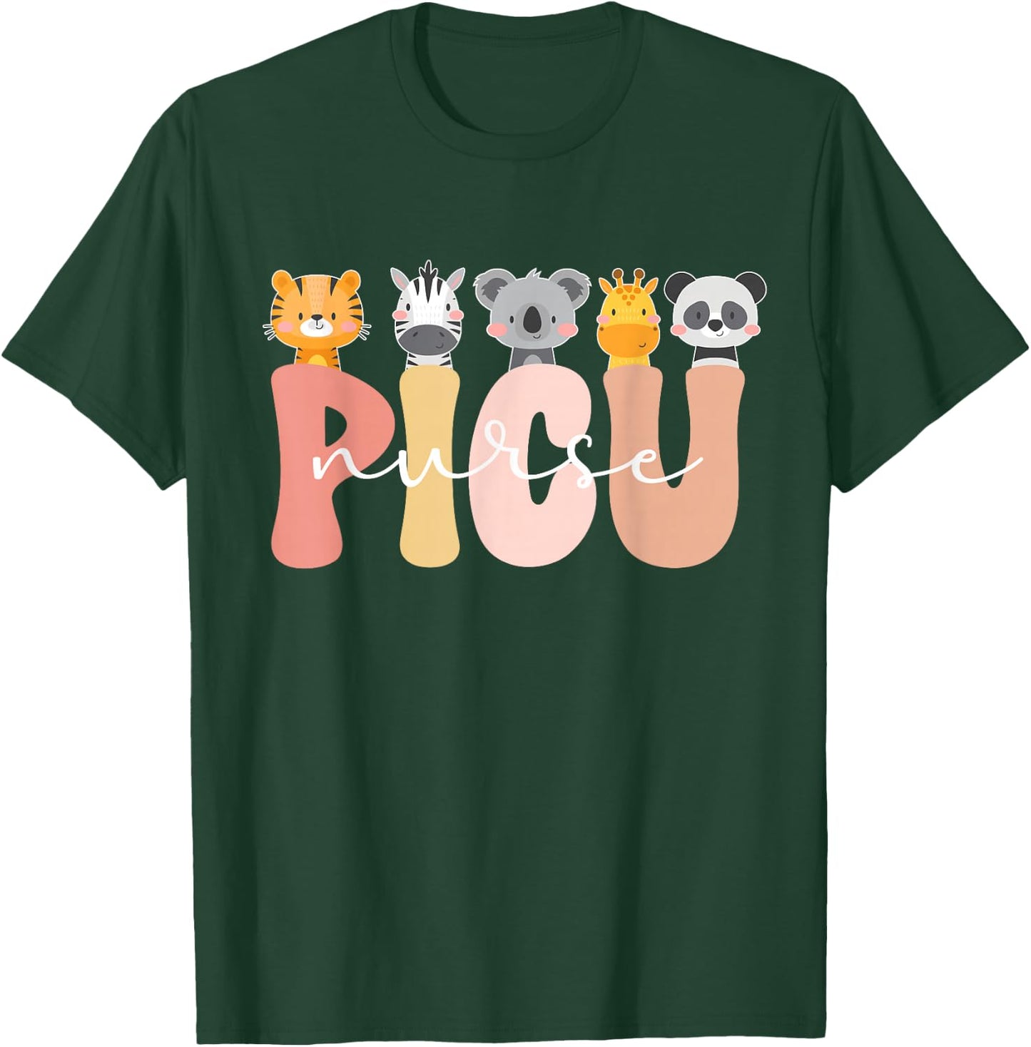 Cute PICU Nurse Pediatric Intensive Care Unit T-Shirt - T-Shirt | Forest