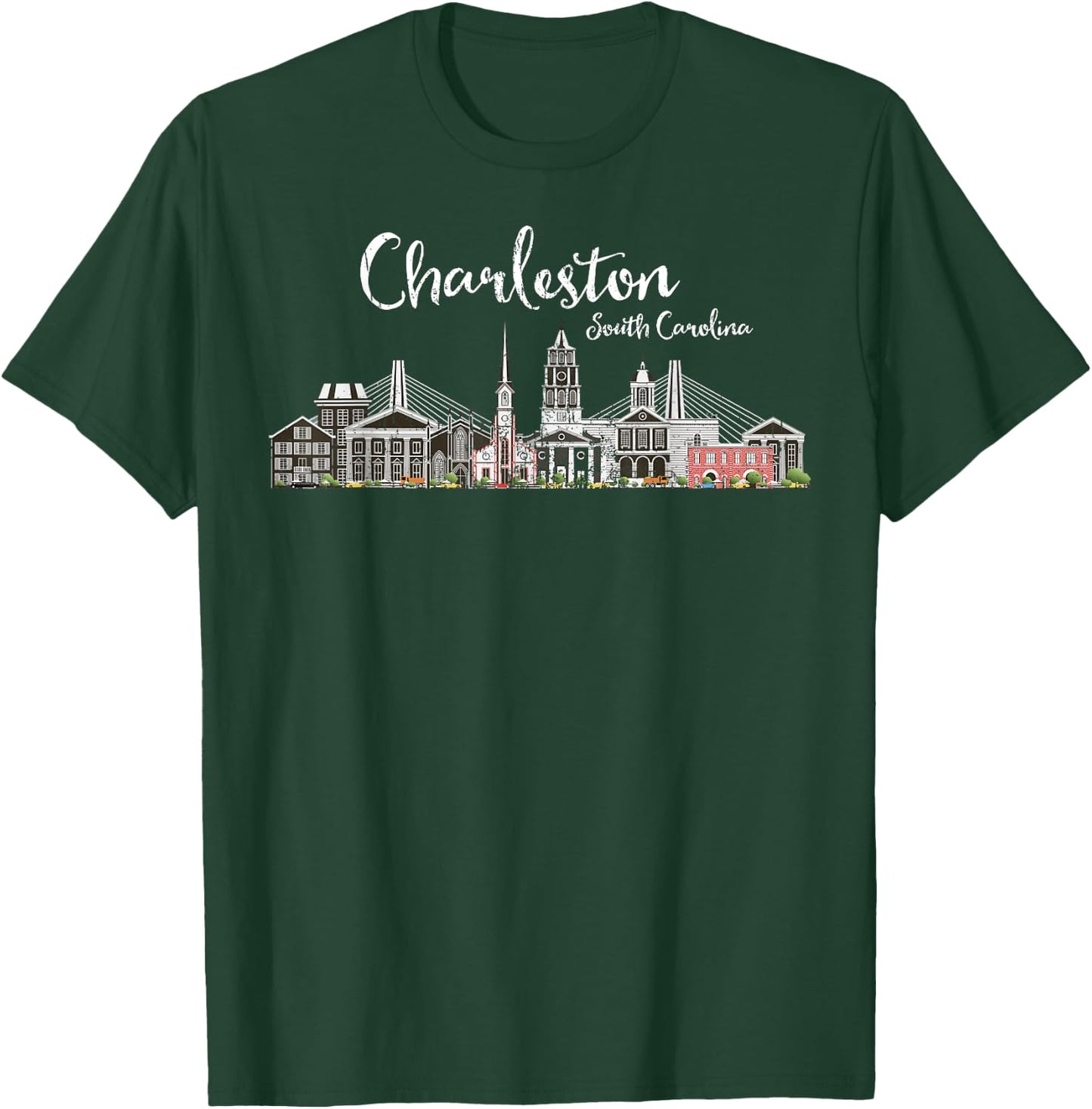 Charleston Palmetto Tree South Carolina Vacations Camping T-Shirt - T-Shirt | Forest