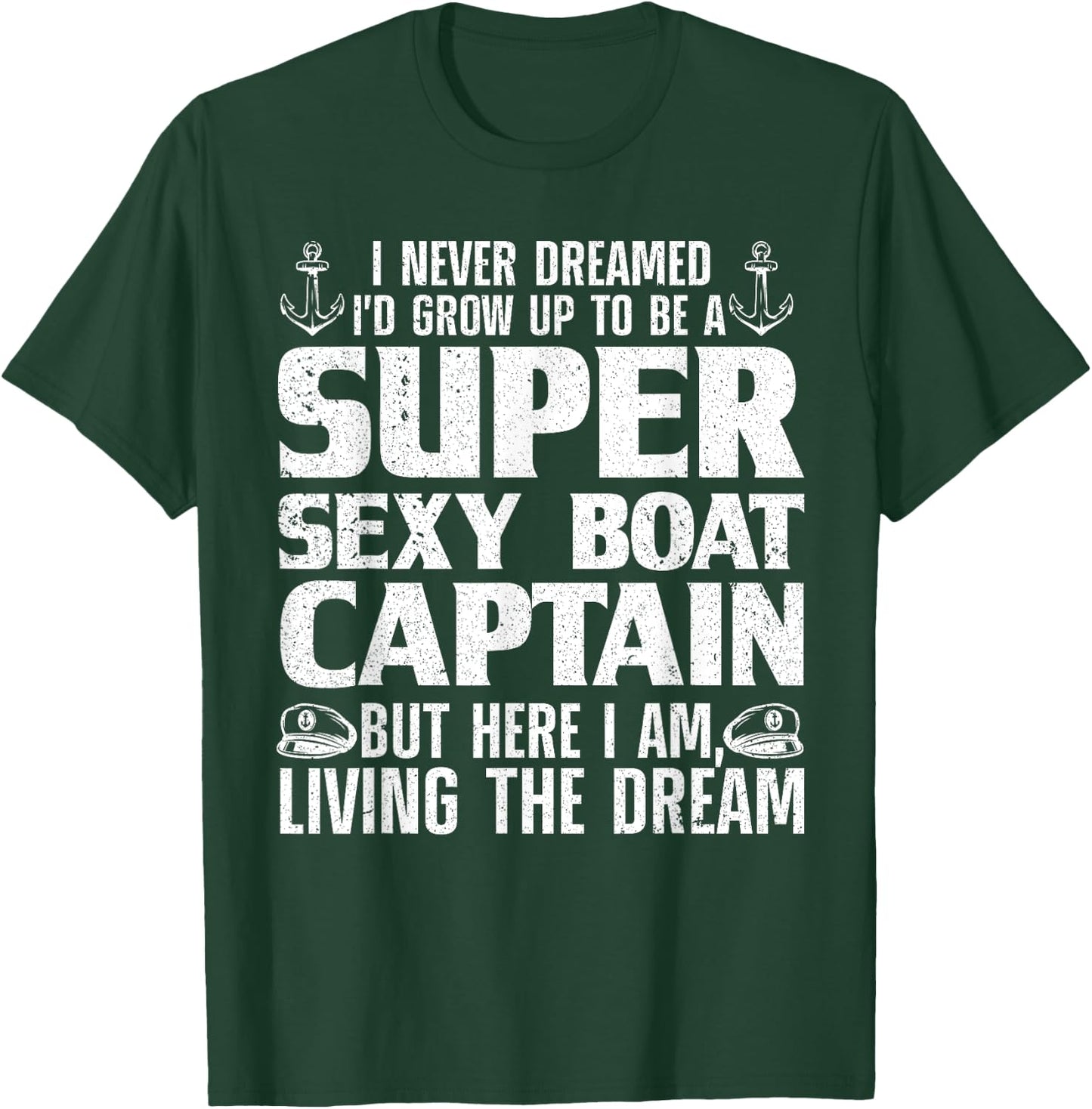 Funny Boat Captain Design Women Boating Boat Captain Small T-Shirt - T-Shirt | Forest