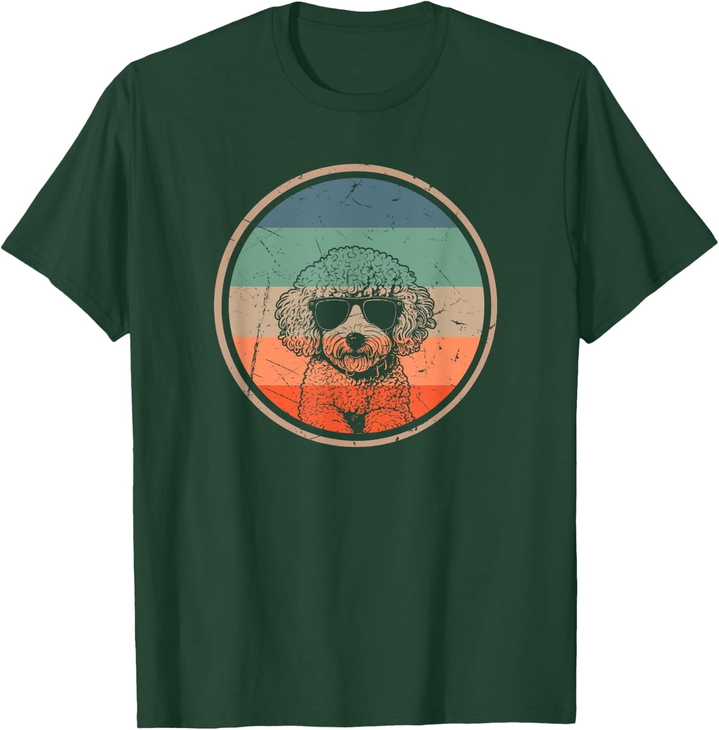 Poochon Dog Lover Gifts Women Vintage Retro Dog Xmas T-Shirt - T-Shirt | Forest