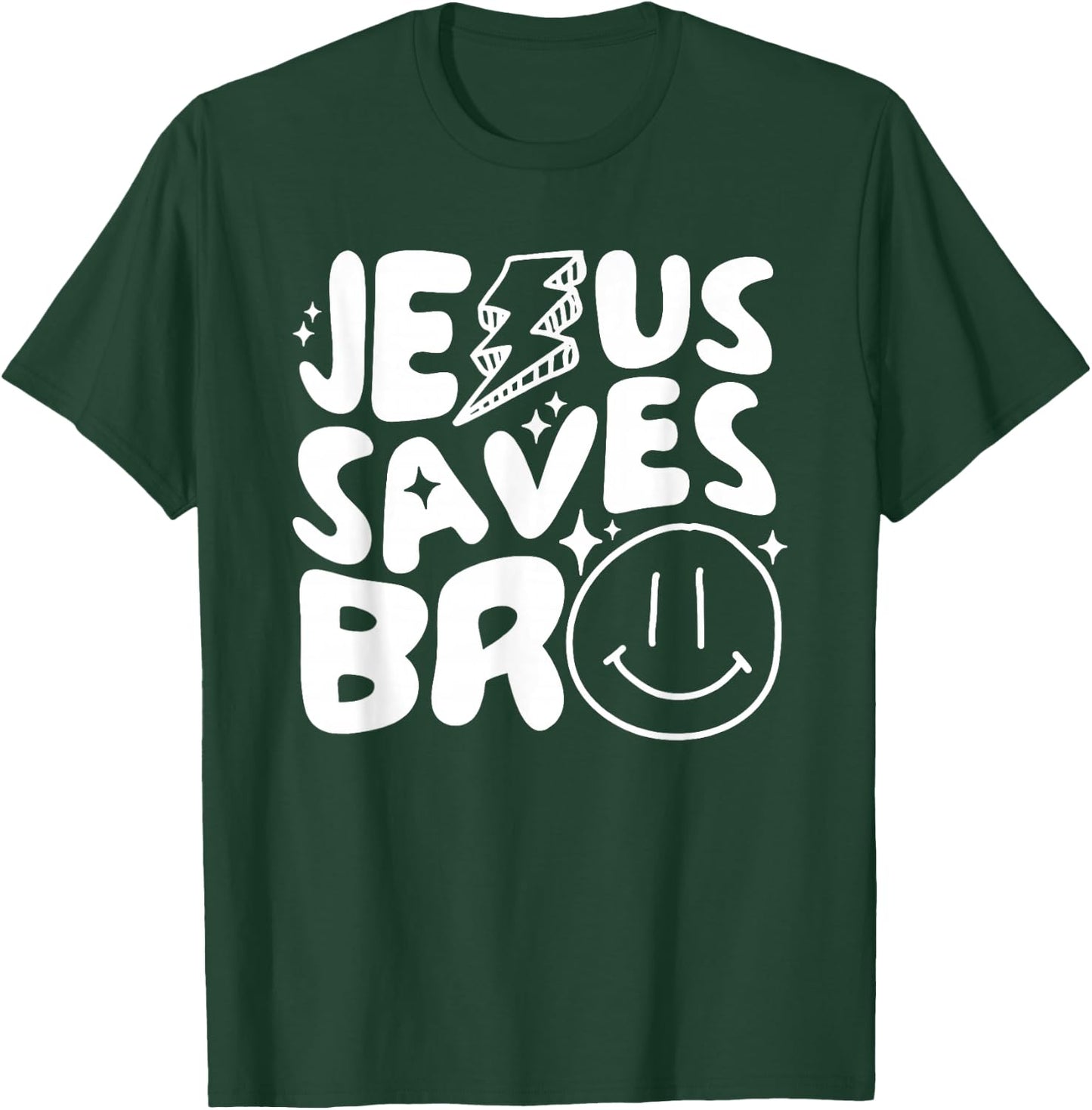 Jesus Saves Bro Kids Religious T-Shirt - T-Shirt | Forest