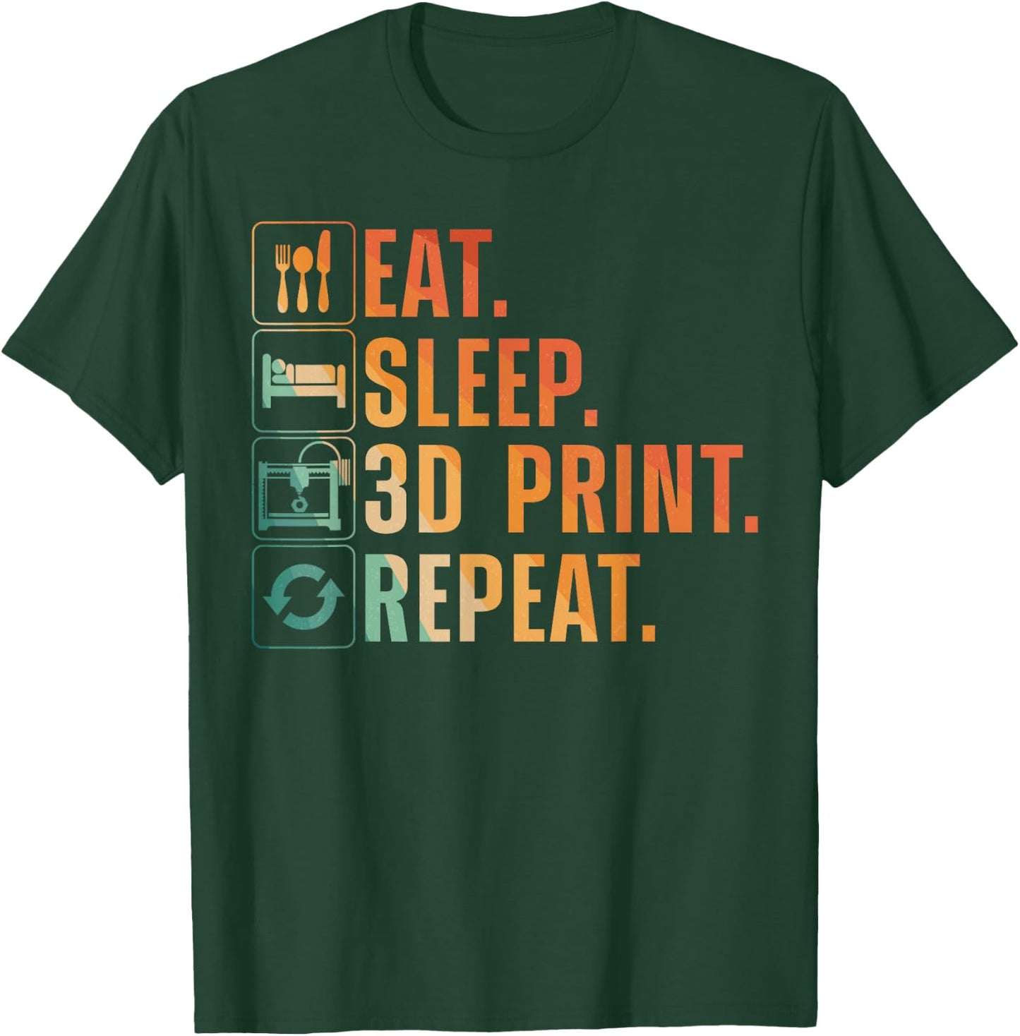 Cool 3D Printing Women 3D Printer Lovers Print Geeks T-Shirt - T-Shirt | Forest