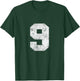 Vintage Lucky Number 9 Birthday Sports Player Team Athlete T-Shirt - T-Shirt | Forest