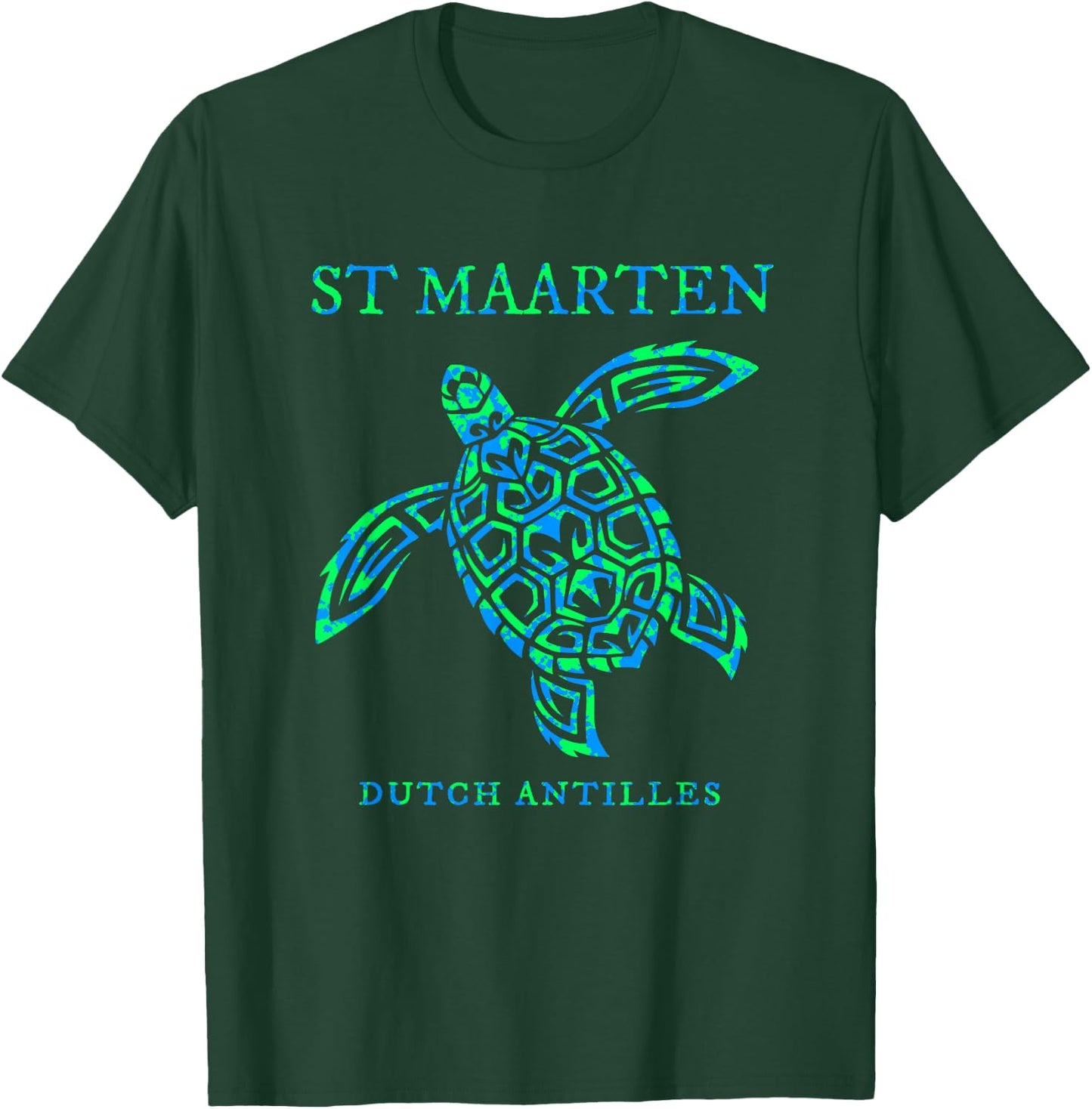 St. Maarten Sea Turtle Boys Girls Vacation Souvenir T-Shirt - T-Shirt | Forest