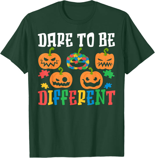 Autism Halloween Puzzle Trick Or Treat Autism Awareness T-Shirt - T-Shirt | Forest