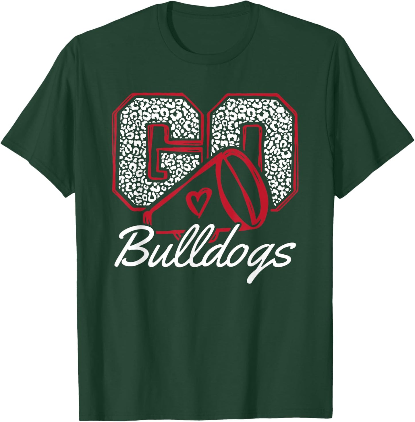 Go Cheer Bulldogs Sports Name Gifts Men Women Boy Girl T-Shirt - T-Shirt | Forest