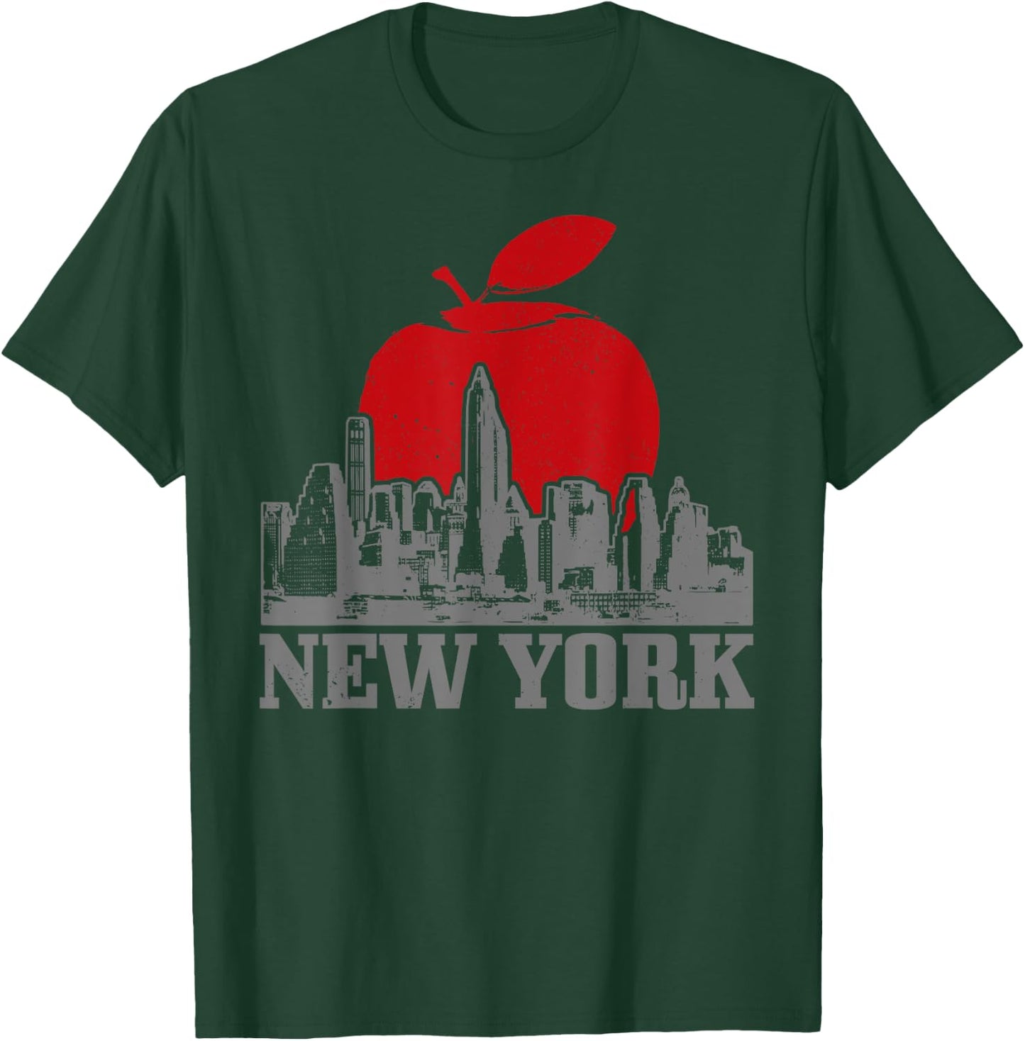 New York City Skyline Big Apple NYC NY Manhattan Souvenir T-Shirt - T-Shirt | Forest
