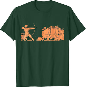 The Odyssey Homer Odysseus Shoots the Arrow T-Shirt - T-Shirt | Forest