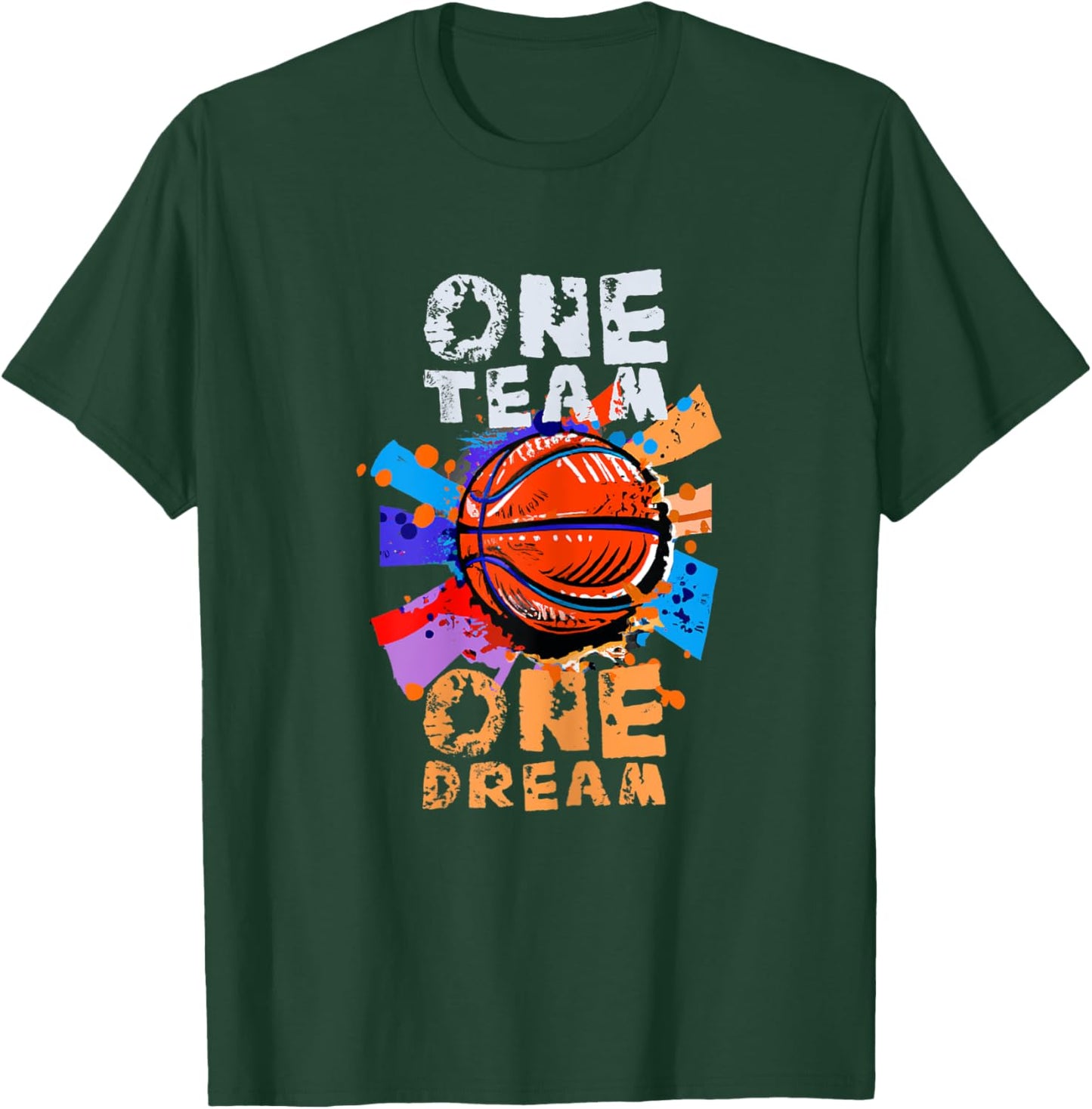 One Team, One Dream - Basketball Girls & Women T-Shirt - T-Shirt | Forest
