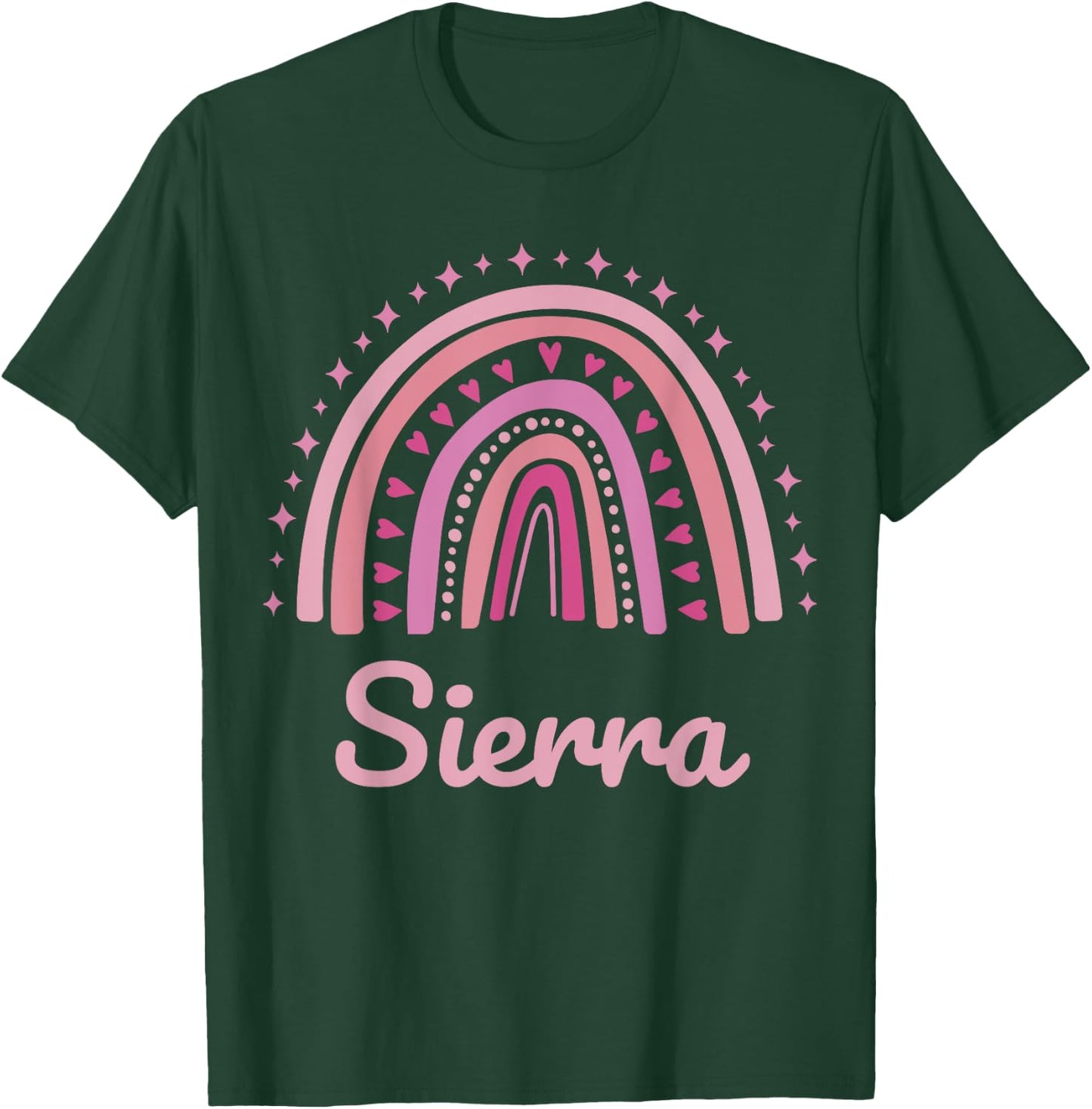 Sierra Name Personalized Funny Women Pink Rainbow Sierra T-Shirt - T-Shirt | Forest