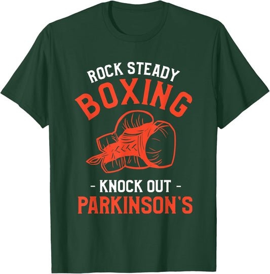 Rock Steady Boxing Knock Out Parkinson's Awareness T-Shirt - T-Shirt | Forest