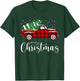 Merry Christmas Red Truck Buffalo Plaid Xmas Retro Vintage T-Shirt - T-Shirt | Forest