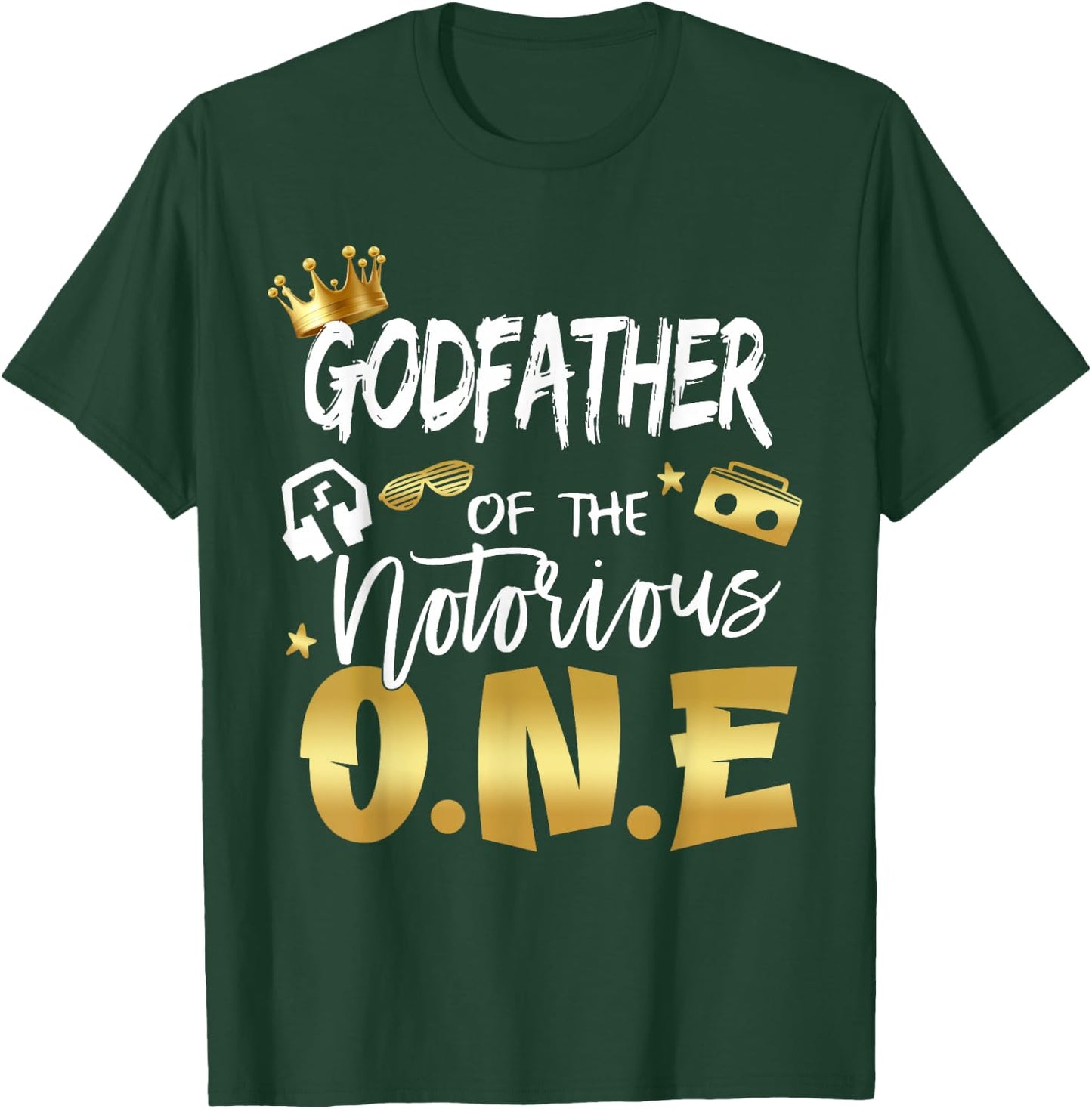 Godfather Of The Notorious One Old School 1st Birthday T-Shirt - T-Shirt | Forest