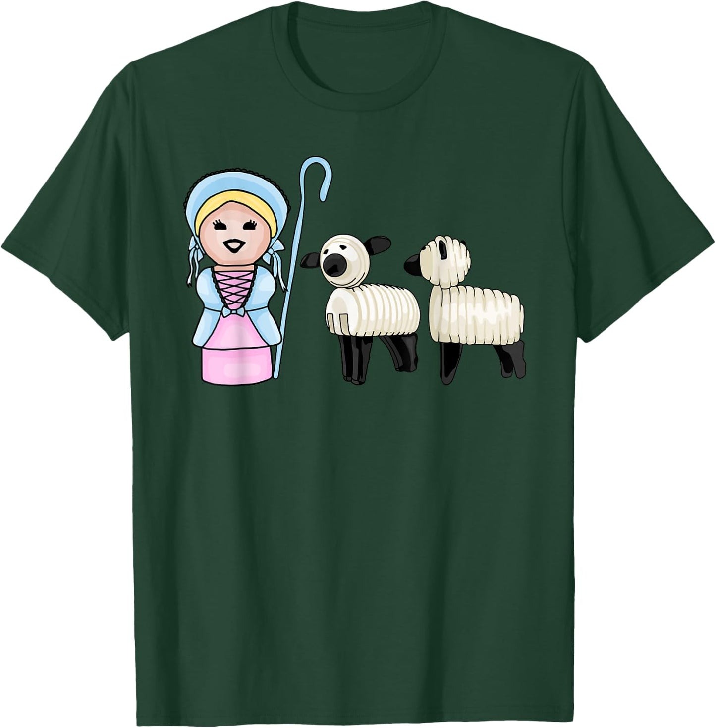Little Bo Peep and Her Little Sheep T-Shirt - T-Shirt | Forest