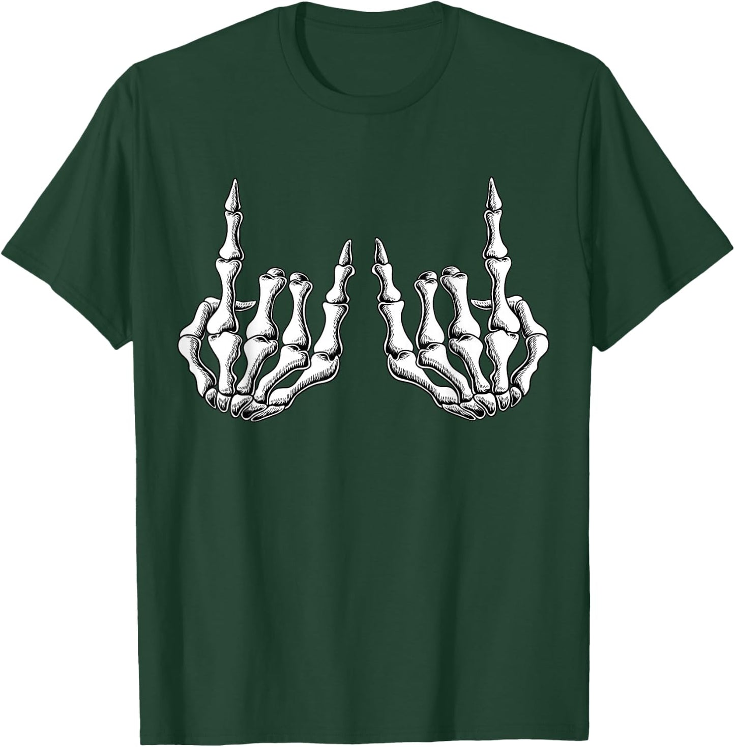 Rock On Skeleton Hand Rock & Roll Rock Band Men Halloween T-Shirt - T-Shirt | Forest
