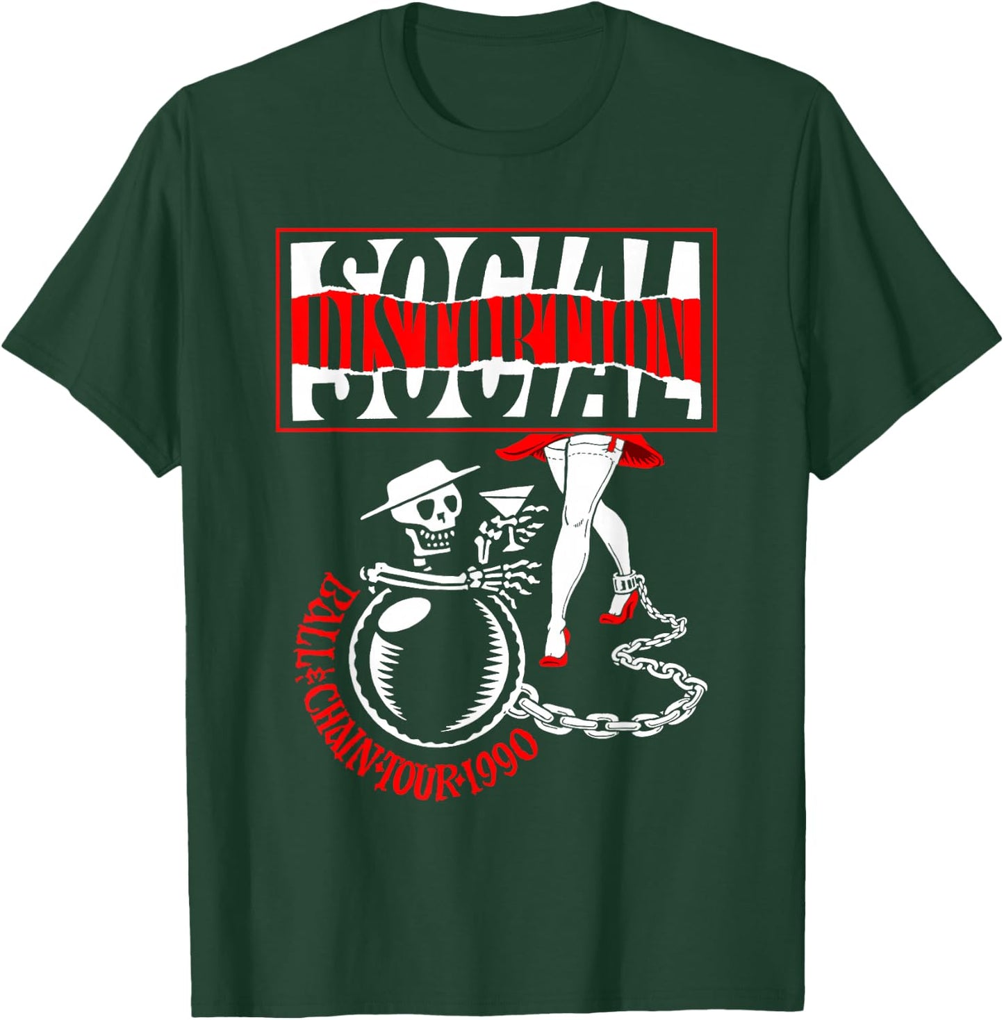 Official Social Distortion Ball and Chain T-Shirt - T-Shirt | Forest