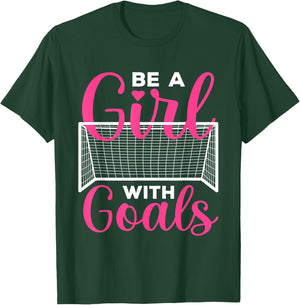 Funny Soccer Art For Girls Teens Women Soccer Lovers Players T-Shirt - T-Shirt | Forest