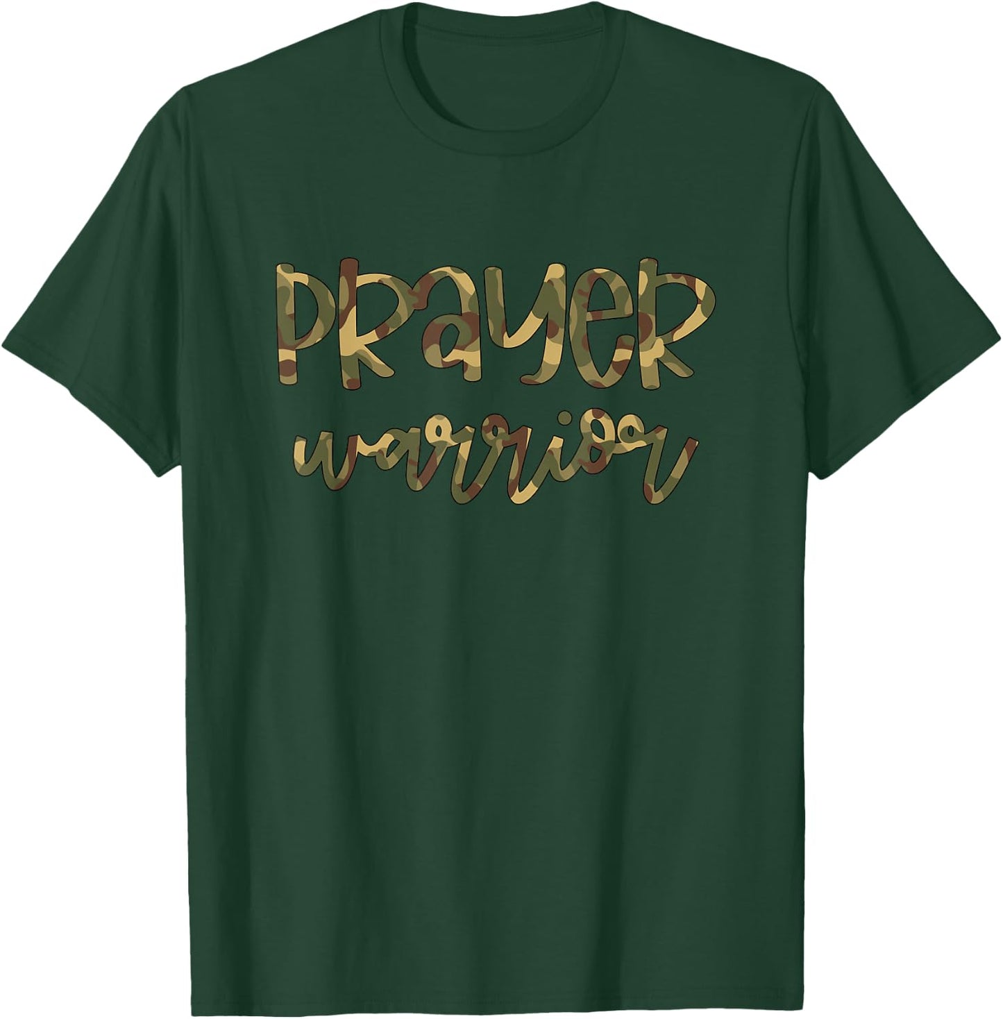 Prayer Warrior Christian Faith T-Shirt - T-Shirt | Forest