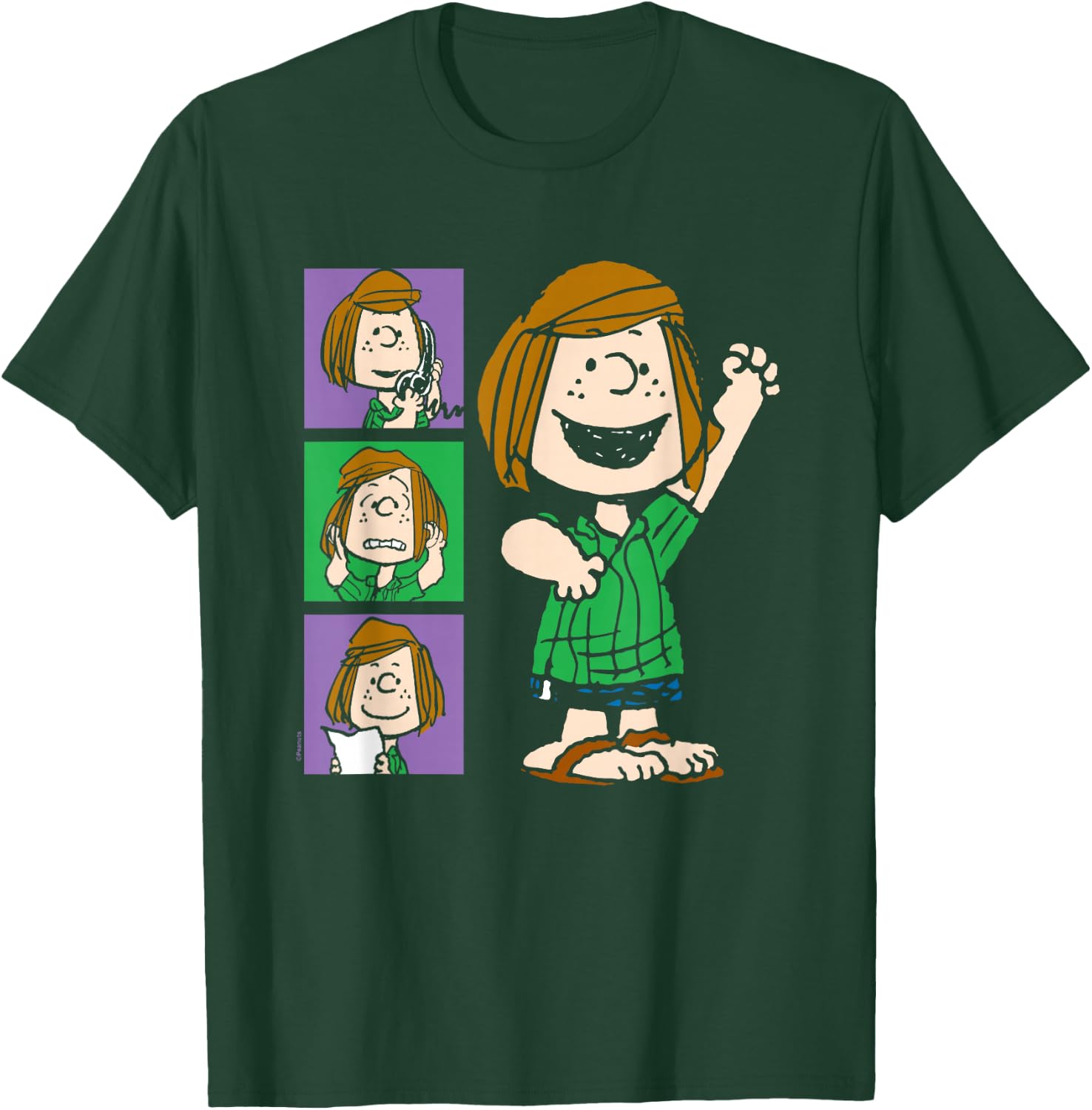 Peanuts - Patty Grid T-Shirt - T-Shirt | Forest