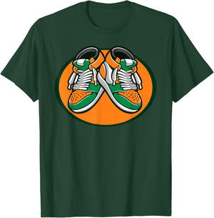 Florida AM Apparel Black Modern Casual , -Adults, Small, Short Sleeve, Basketball Cartoon T-Shirt - T-Shirt | Forest