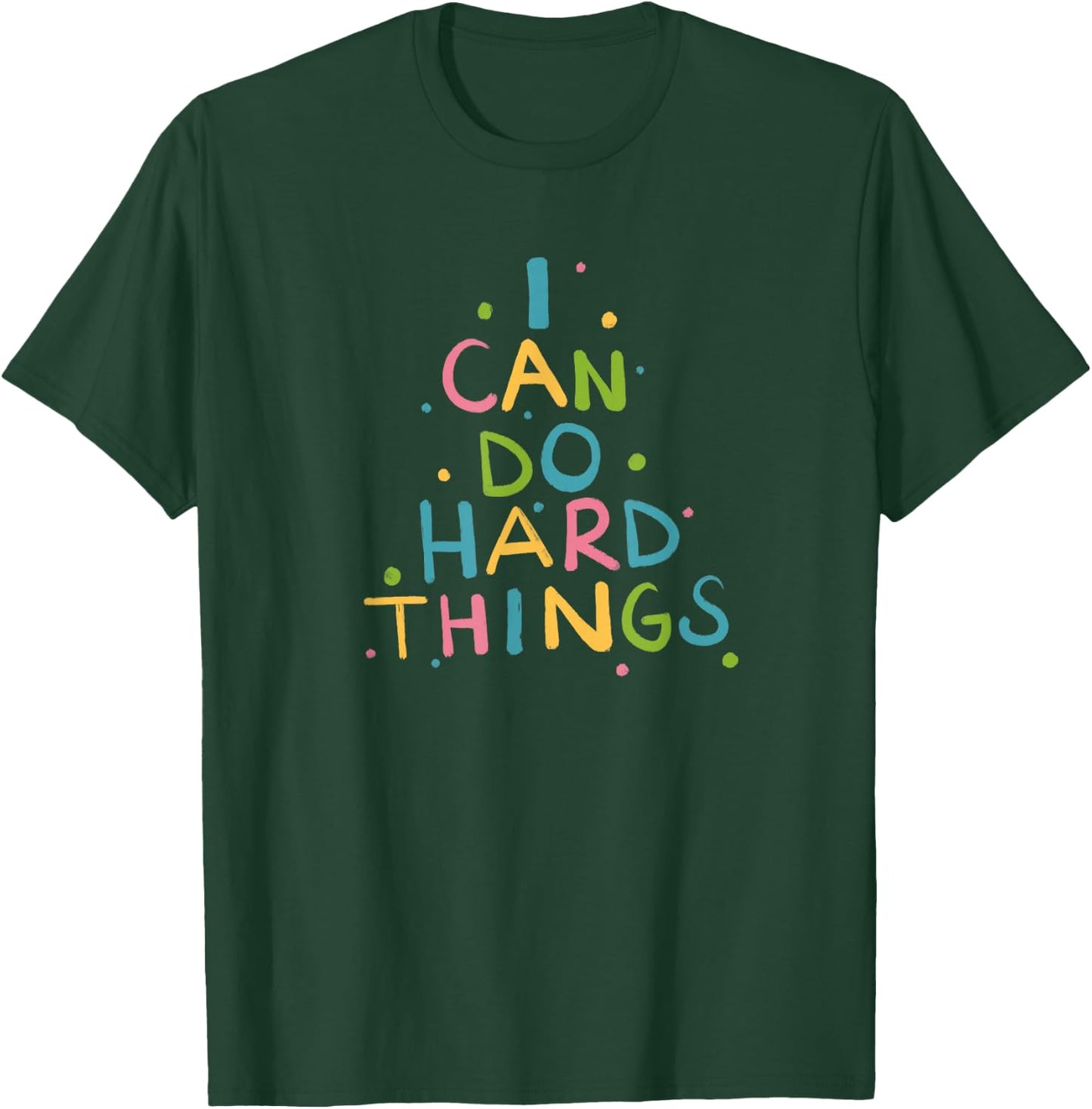 Trendy Teacher Swag I Can Do Hard Things -Adults, Kids Elementary Teacher Black Small T-Shirt - T-Shirt | Forest