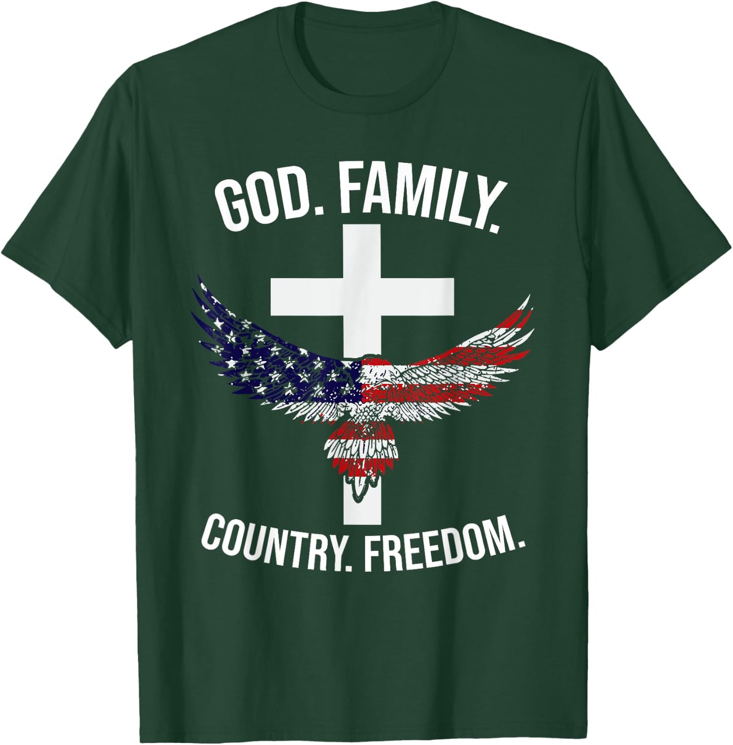 God Family Country Freedom Patriotic Country Music Lover Men T-Shirt - T-Shirt | Forest