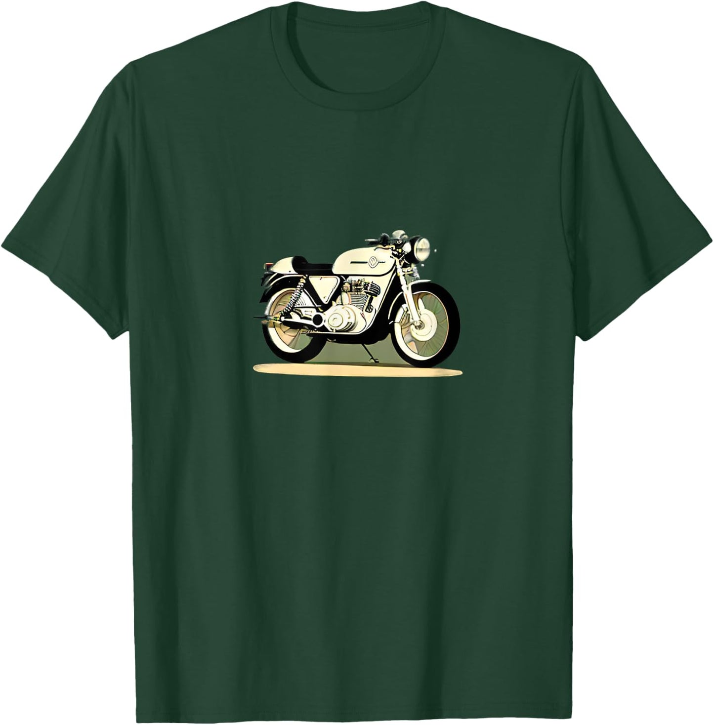 Vintage Cafe Racer Motorcycle Ride Bike Gift T-Shirt - T-Shirt | Forest
