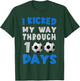 I Kicked My Way Through 100 Days Soccer 100Th Day Of School T-Shirt - T-Shirt | Forest