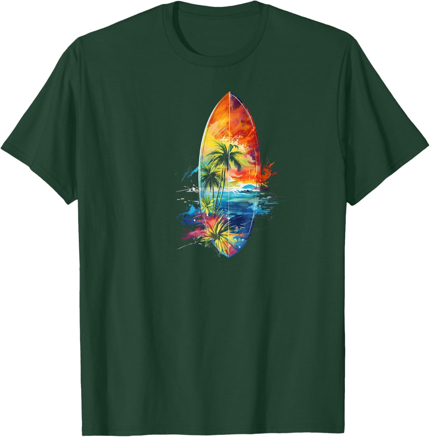 Surfing Surfboard Surfboarder Surfer T-Shirt - T-Shirt | Forest