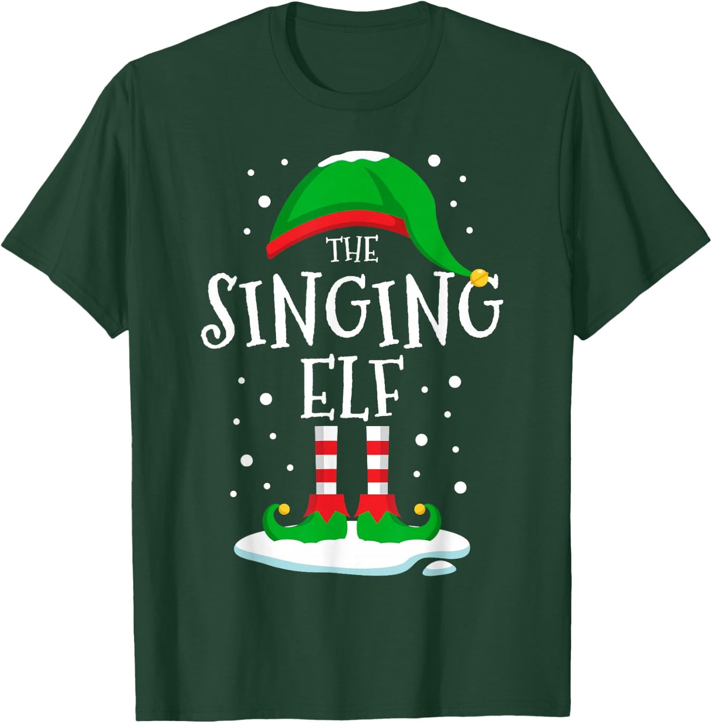 The Singing Elf Christmas Family Matching Xmas Singer Funny T-Shirt - T-Shirt | Forest
