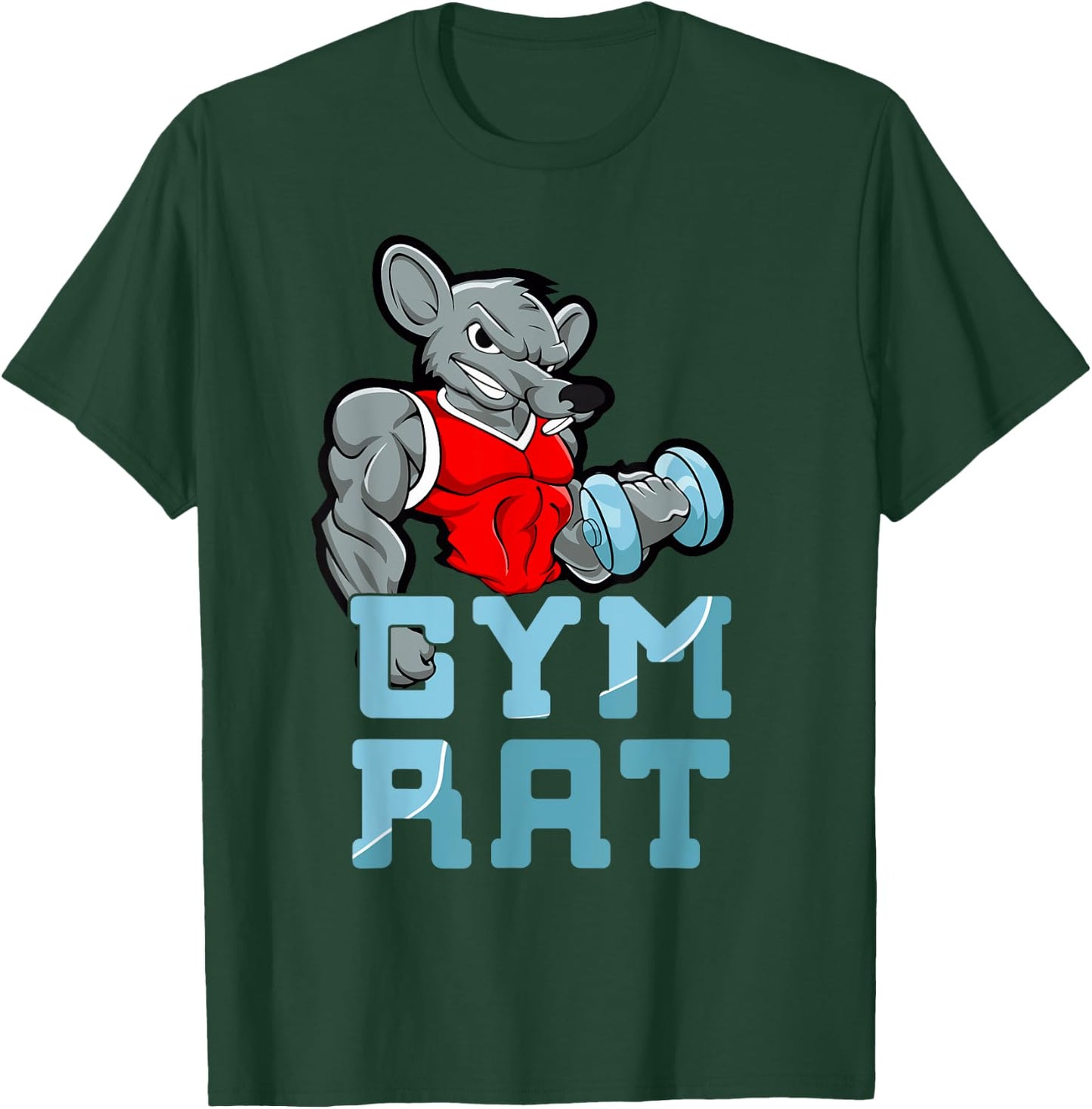 Gym Rat Fitness Bodybuilding Exercise Muscles Sport T-Shirt - T-Shirt | Forest