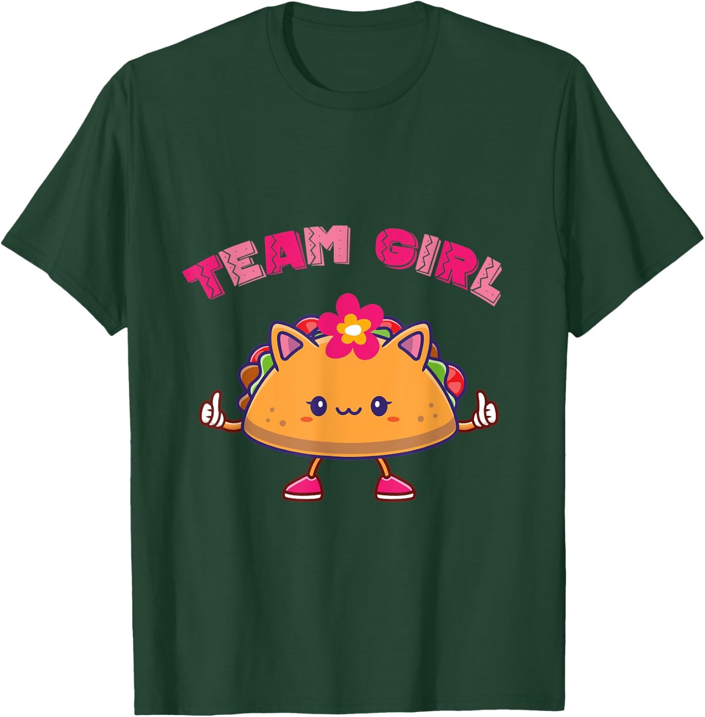 Cute Tacos Mexican Gender Reveal Team girl kid girl Toddler T-Shirt - T-Shirt | Forest