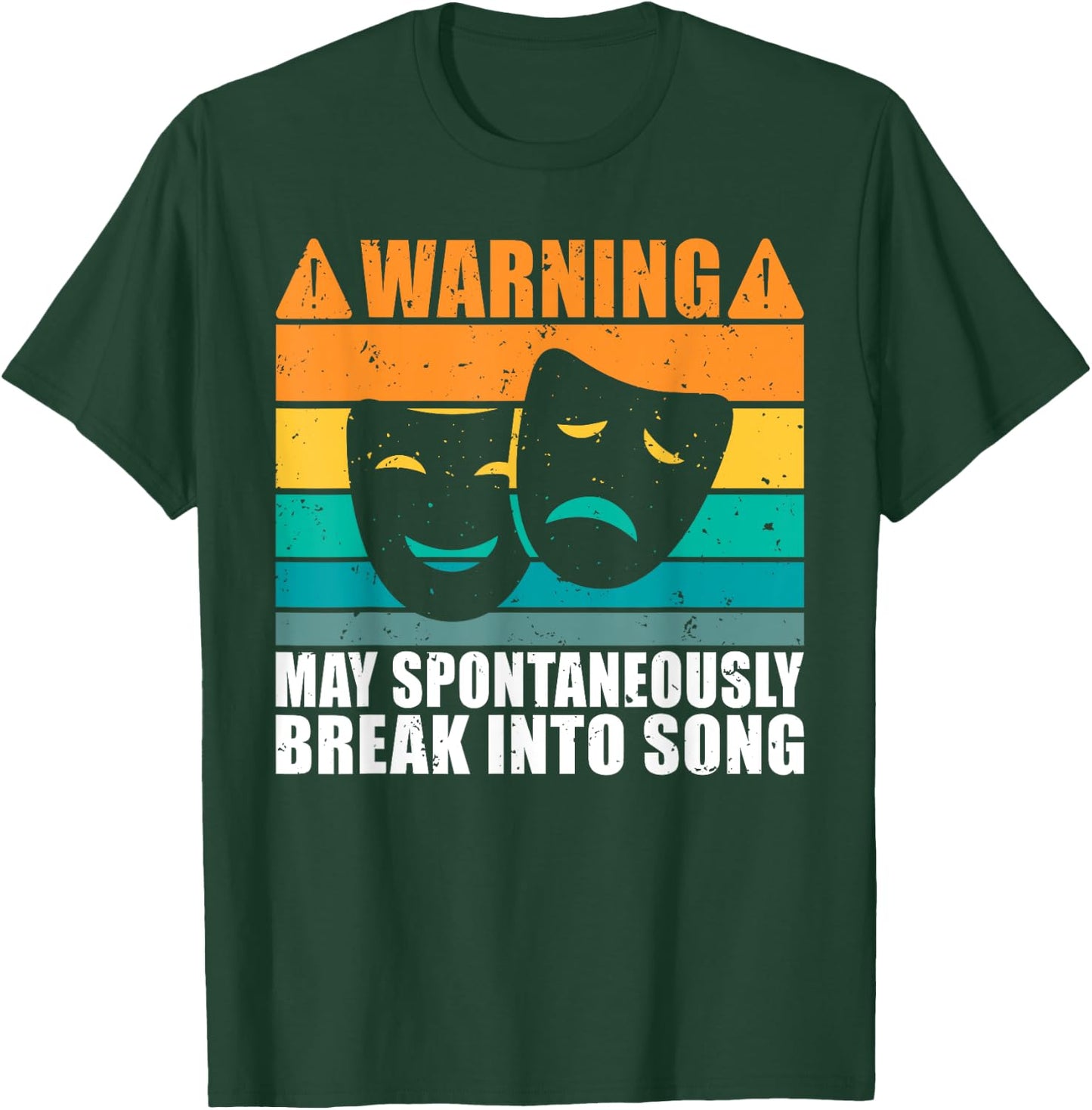 Warning may spontaneously break into Song Theater T-Shirt - T-Shirt | Forest