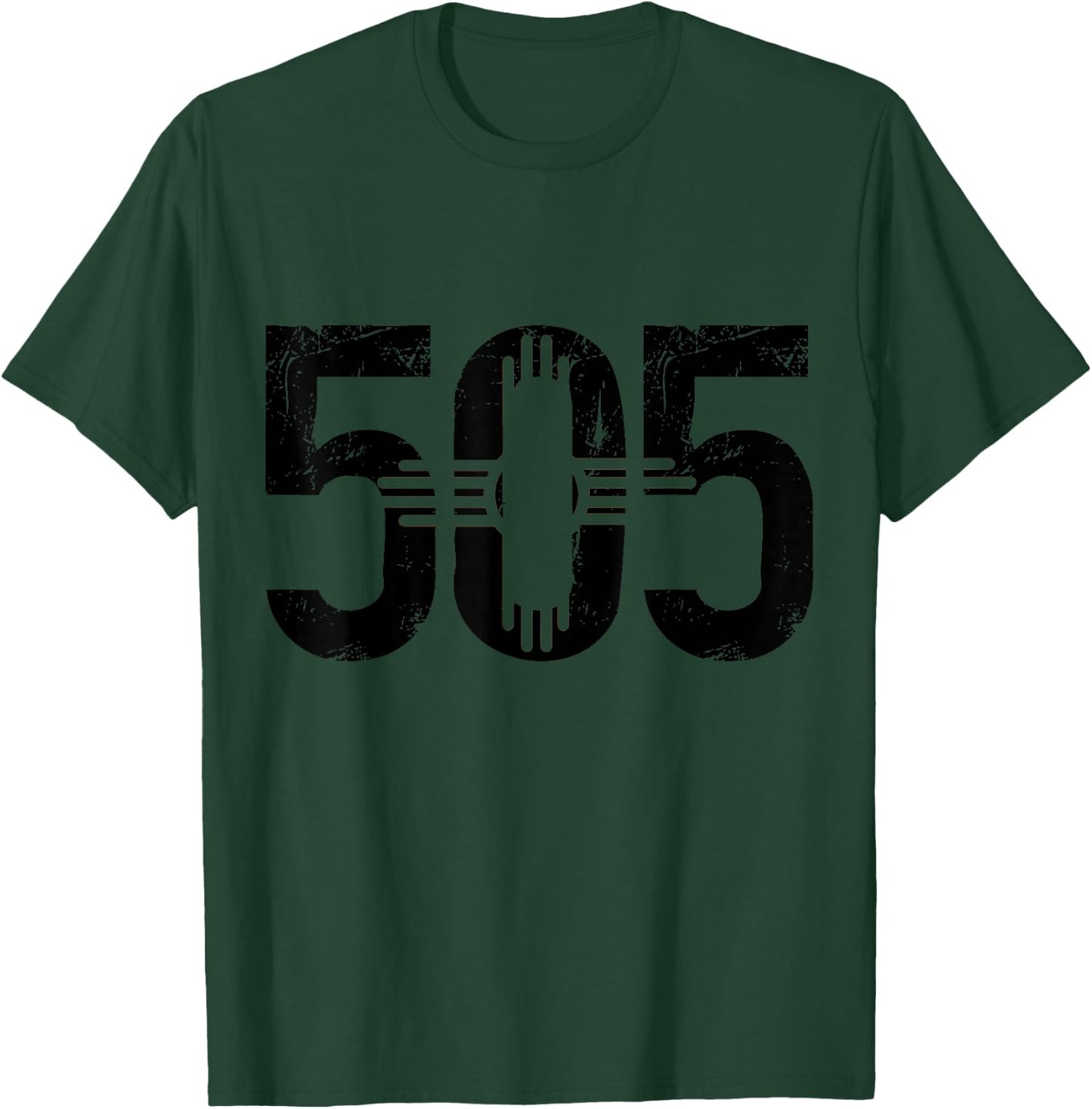 Albuquerque New Mexico 505 Area Code Flag Pride Vintage T-Shirt - T-Shirt | Forest