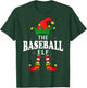 Xmas Baseball Elf Family Matching Christmas Pajama T-Shirt - T-Shirt | Forest