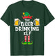 The Beer Drinking Elf, Funny Matching Family Group Christmas T-Shirt - T-Shirt | Forest