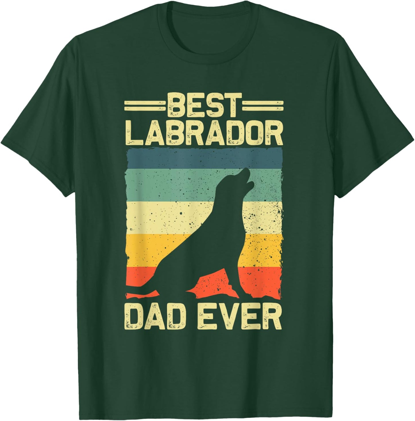 Best Labrador Design For Dad Men Labrador Retriever Lovers T-Shirt - T-Shirt | Forest