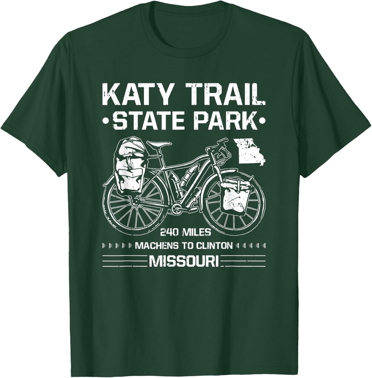 Katy Trail State Park Missouri Cycling Hiking Bike Midwest T-Shirt - T-Shirt | Forest