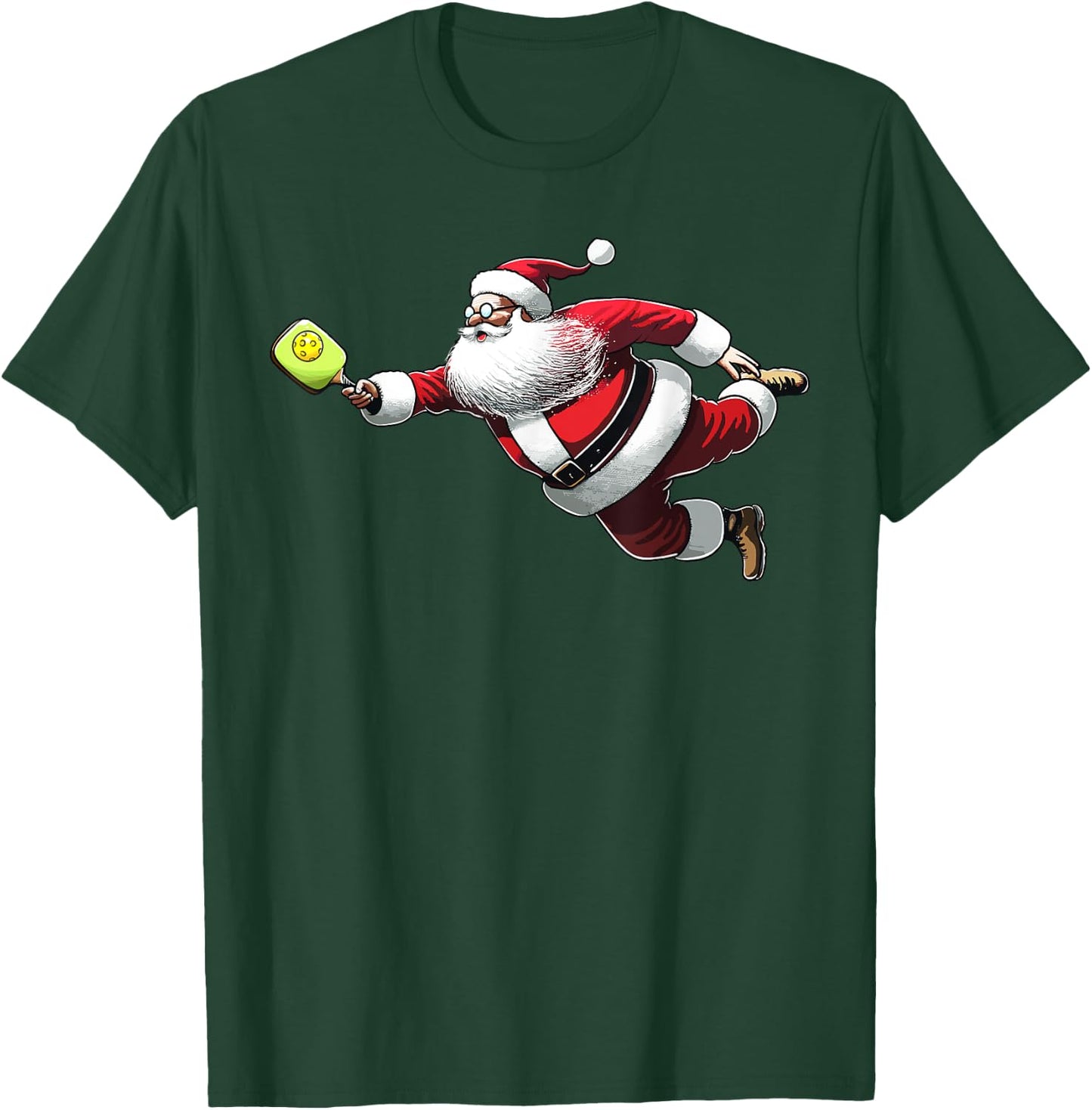 Funny Pickleball Lover Christmas Santa Claus Men Women T-Shirt - T-Shirt | Forest
