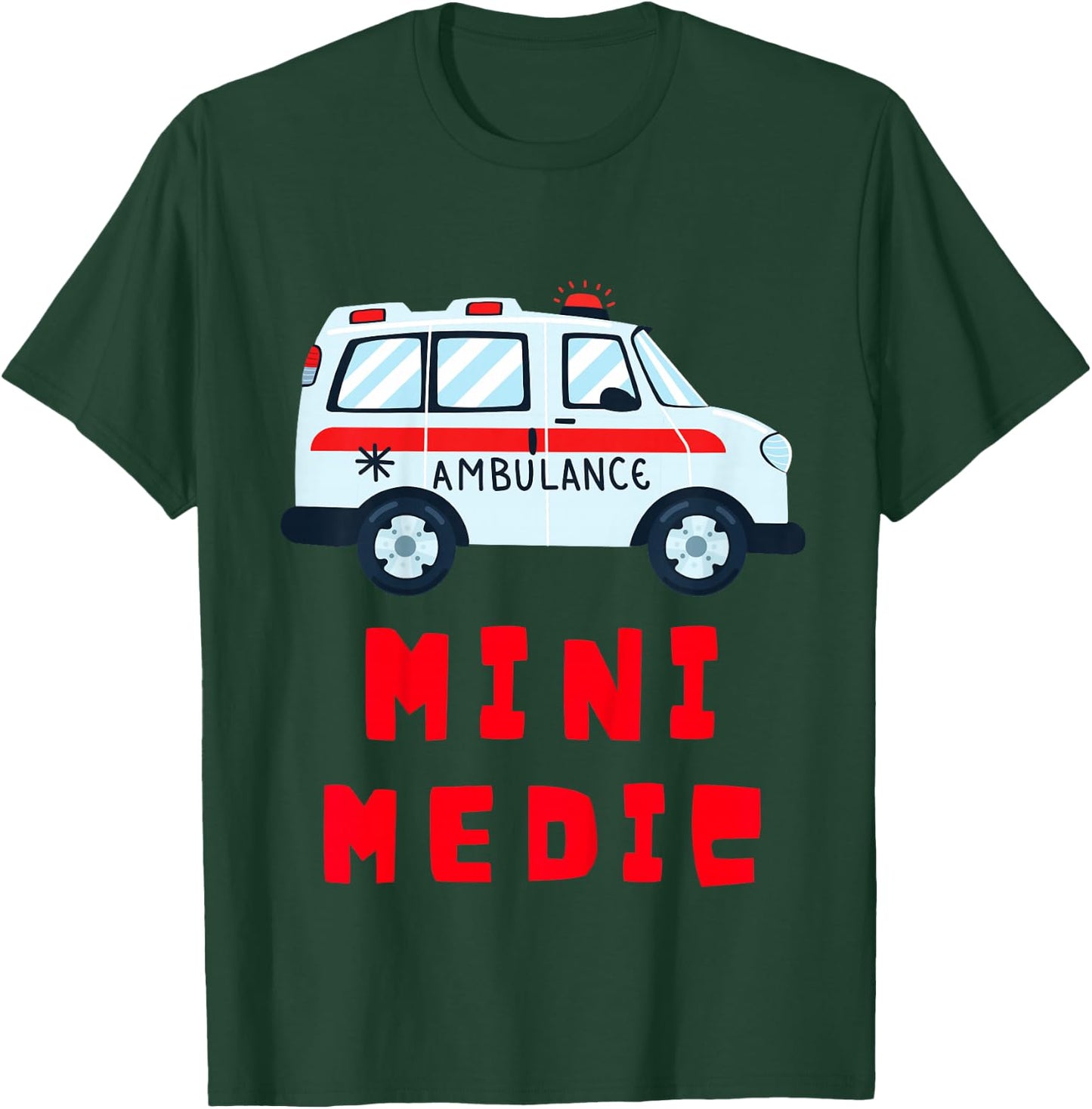 Mini Medic Paramedic Toddler First Responders EMT Kids T-Shirt - T-Shirt | Forest