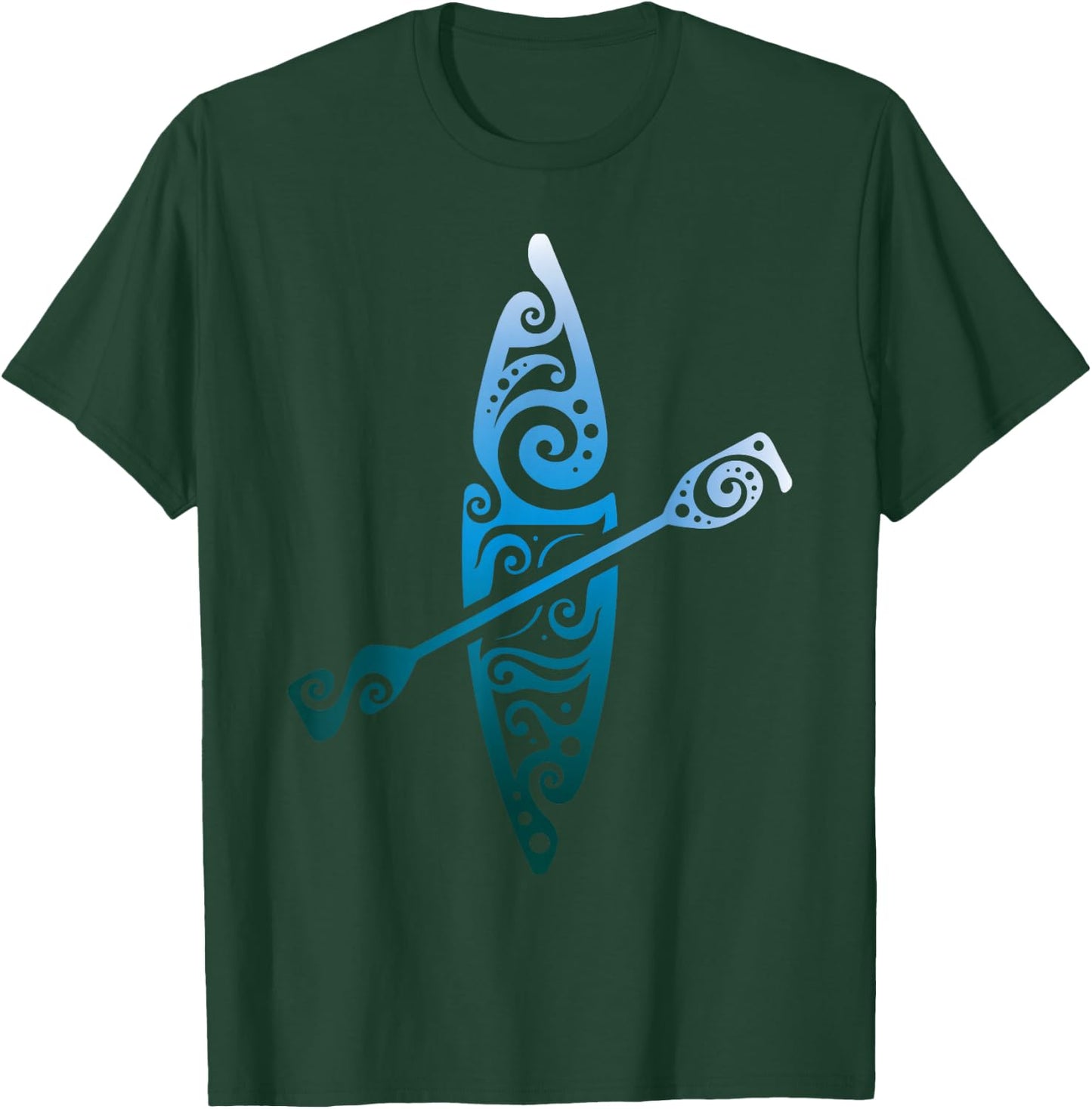 Kayaker Canoeing Paddling Boat Lover Kayak Water Sport T-Shirt - T-Shirt | Forest