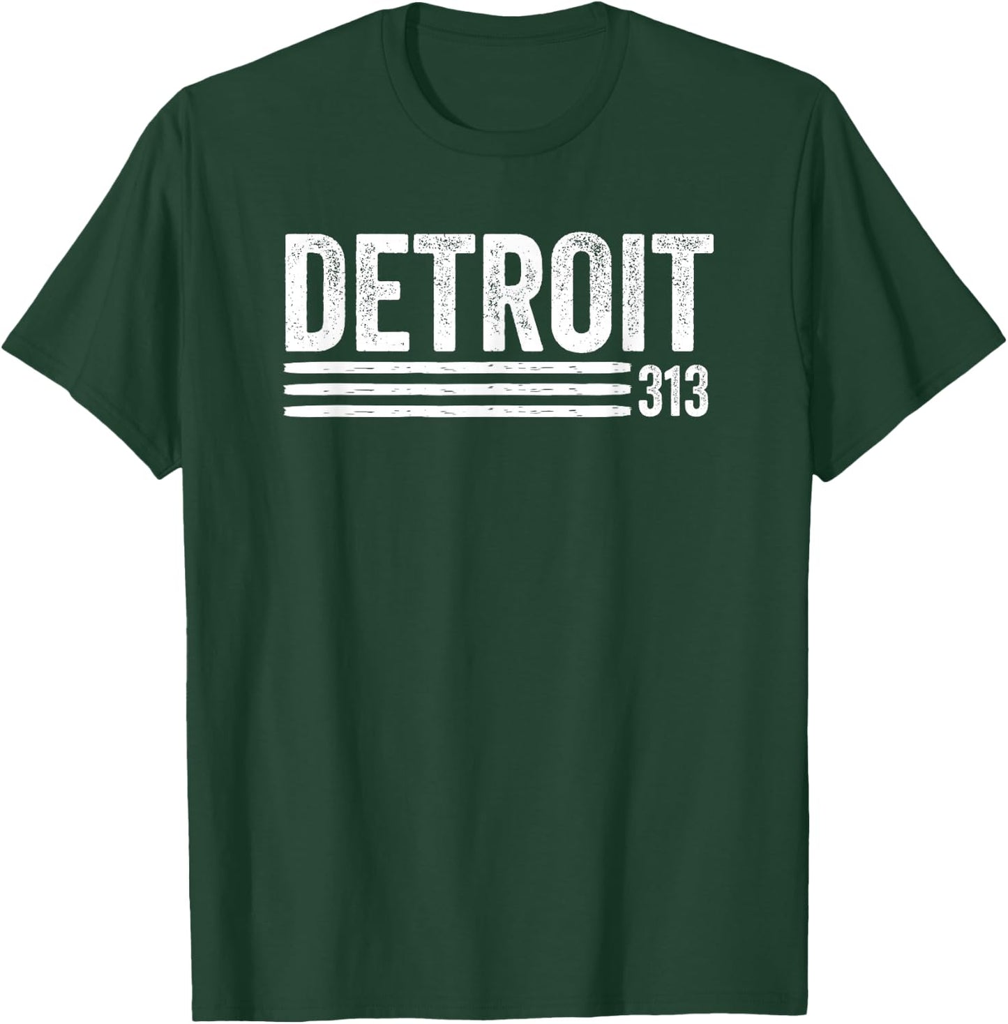 Detroit Vintage Men's Detroit 313 Apparel T-Shirt - T-Shirt | Forest