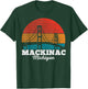 Mackinac Bridge Souvenir Mackinaw Island Retro Michigan T-Shirt - T-Shirt | Forest