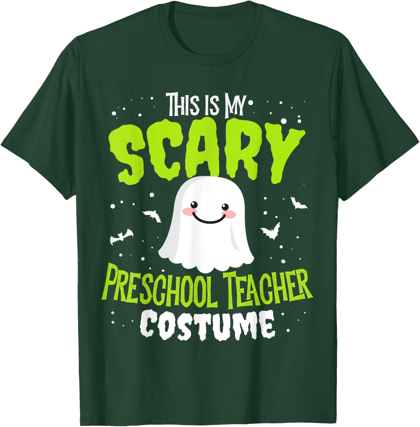 Funny Halloween This is my Scary Preschool Teacher Custome Women Kids T-Shirt - T-Shirt | Forest