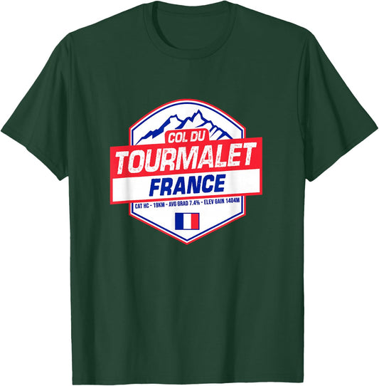 Col du Tourmalet Cycling In France Road Cyclist T-Shirt - T-Shirt | Forest