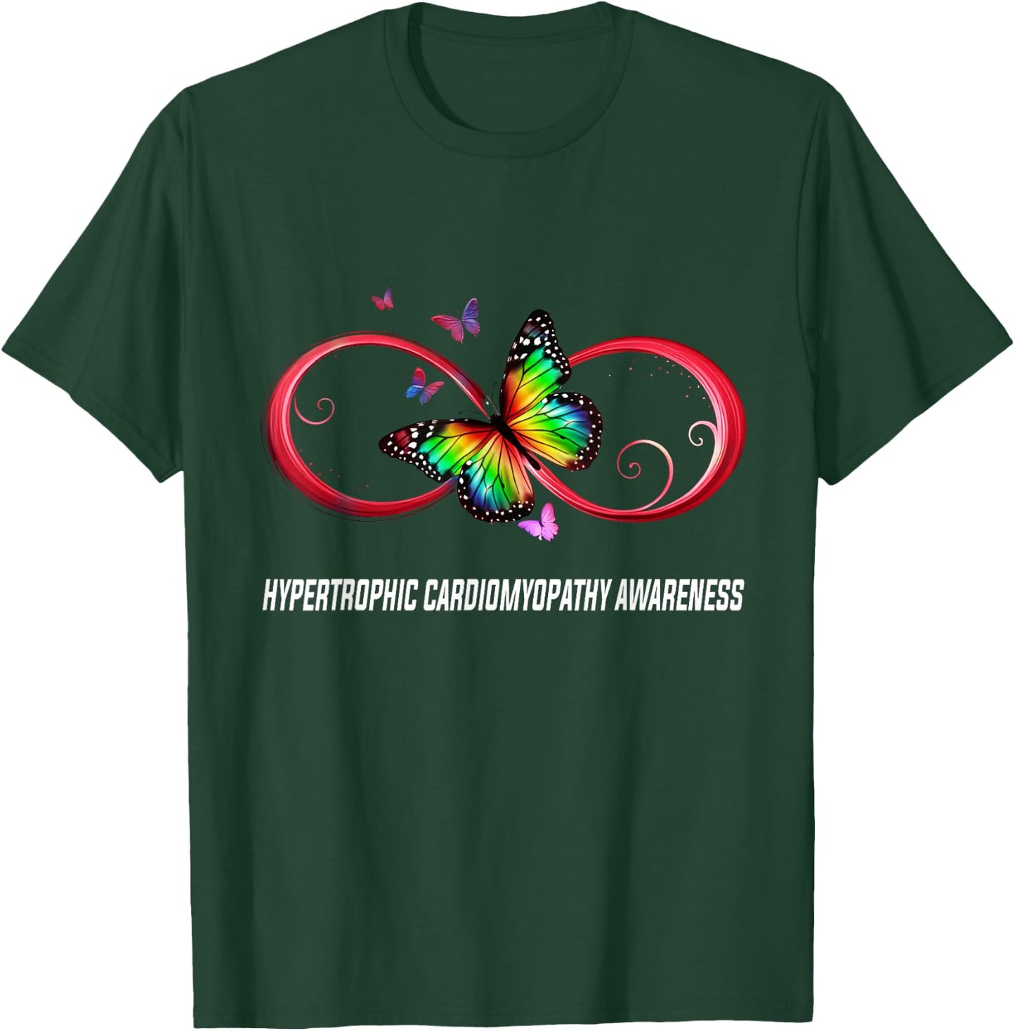 Infinity Butterfly Hypertrophic Cardiomyopathy Awareness T-Shirt - T-Shirt | Forest